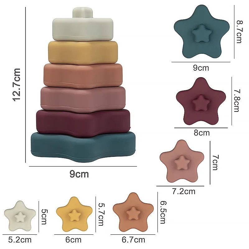 Baby's 2 in 1 Teether and Building Blocks Toy