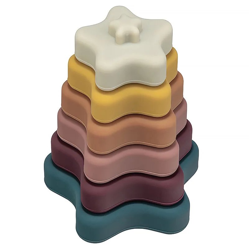 Baby's 2 in 1 Teether and Building Blocks Toy