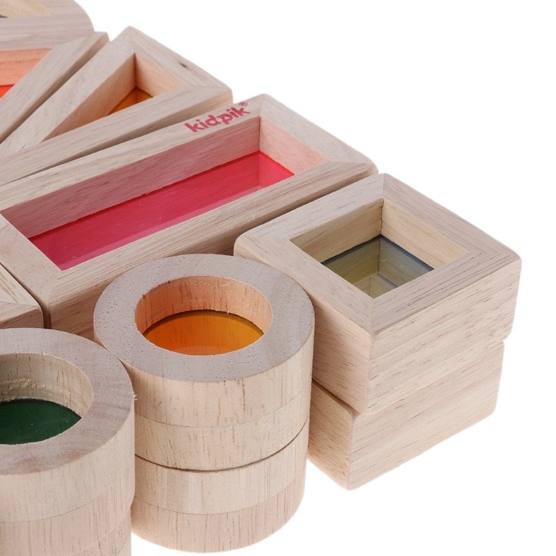 Colorful Windowed Wooden Blocks Set